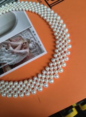 甲状腺遮术后遮挡疤痕天然淡水珍珠遮疤痕遮瑕项链正品强光可定制