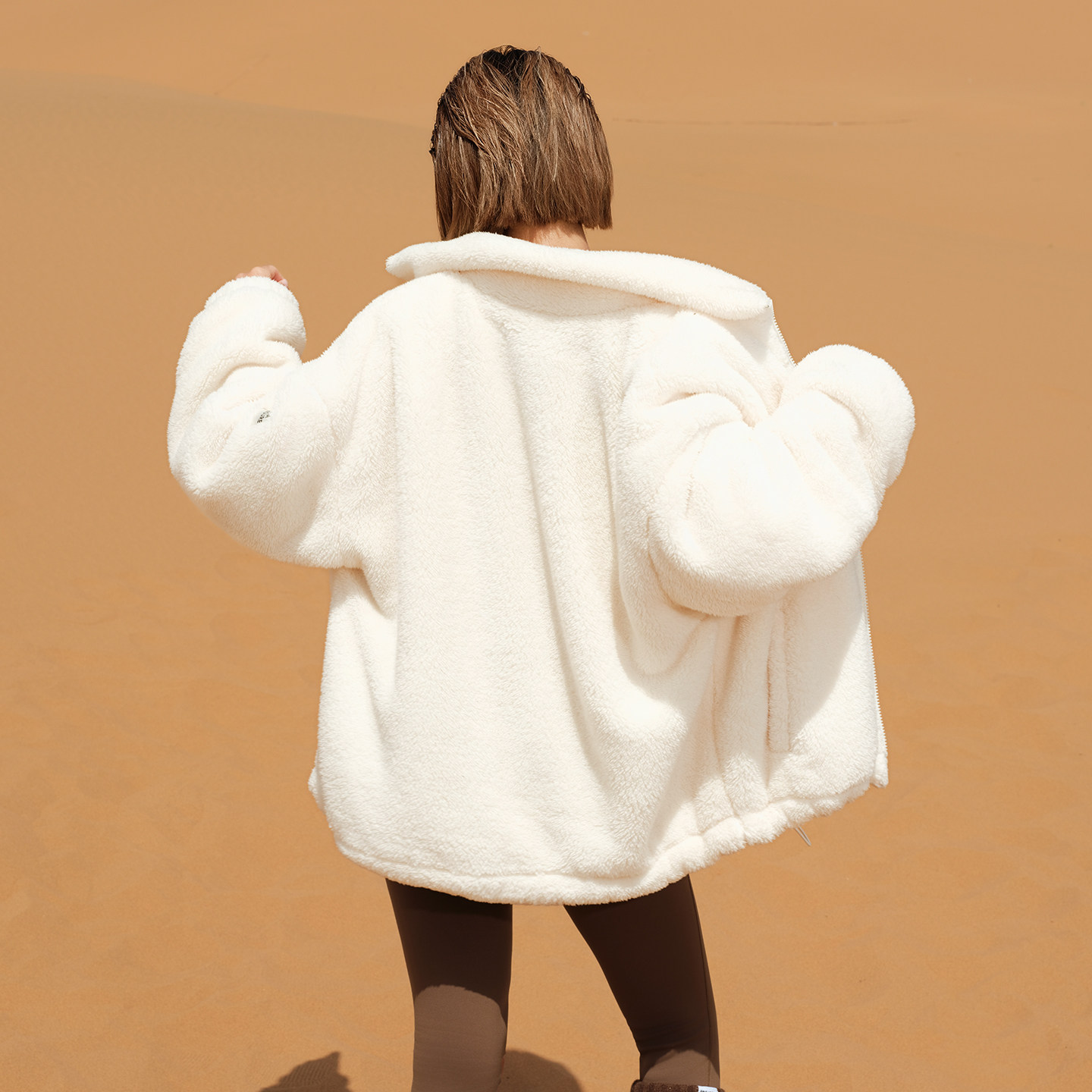 Aria Leisure 宽松立领毛绒上衣外套女冬季新款休闲外套保暖夹克,淘宝优惠券,粉丝福利购,淘宝优惠卷