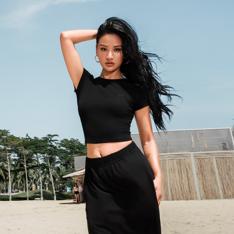 Aria Leisure 瑜伽服健身运动上衣女夏露背运动T恤短袖跑步普拉提,淘宝优惠券,粉丝福利购,淘宝优惠卷