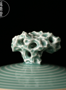 龙泉青瓷中式风印象高端茶罐家饰