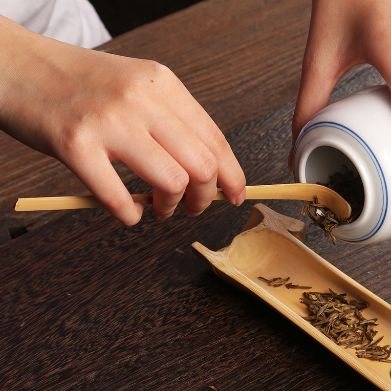 纯手工竹茶针茶勺茶具六件套装竹雕茶拨茶扒单个茶道套件零配件-图1