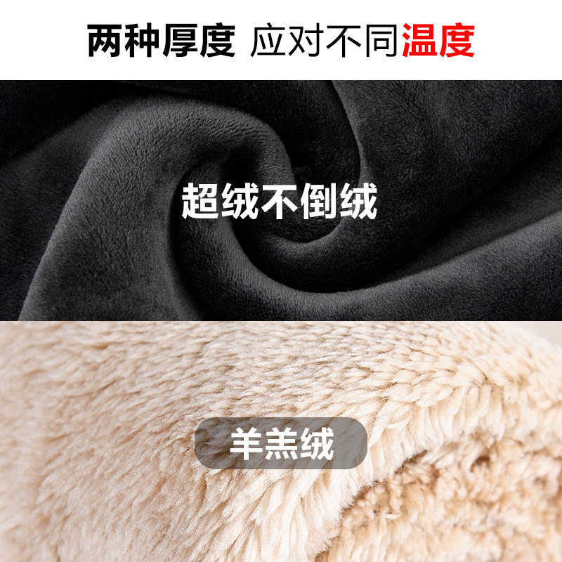 2021秋冬季加绒运动裤男宽松直筒加厚羊羔绒休闲长裤外穿大码卫裤