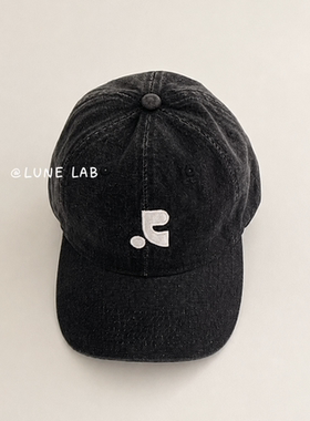 LUNE LAB 美式复古水洗牛仔棒球帽男女街头显脸小鸭舌帽大头围