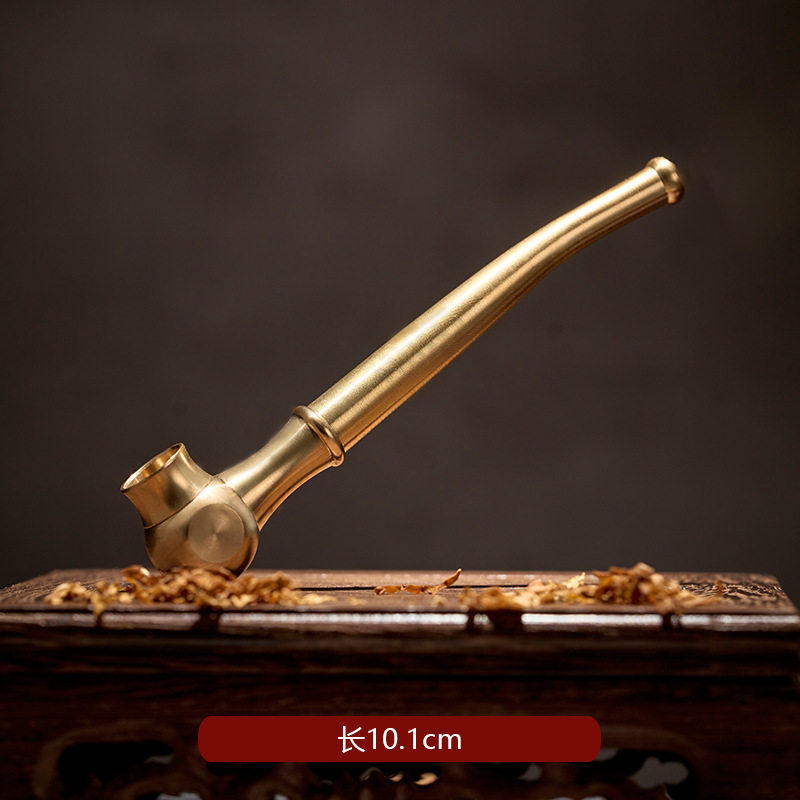 纯黄铜烟斗老式烟袋烟杆便携金属烟枪两用带过滤烟嘴复古旱烟杆,淘宝优惠券,粉丝福利购,淘宝优惠卷
