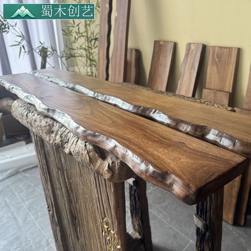 侘寂风实木一字板置物架多层收纳架壁挂客厅书架展示架餐厅储物架,淘宝优惠券,粉丝福利购,淘宝优惠卷