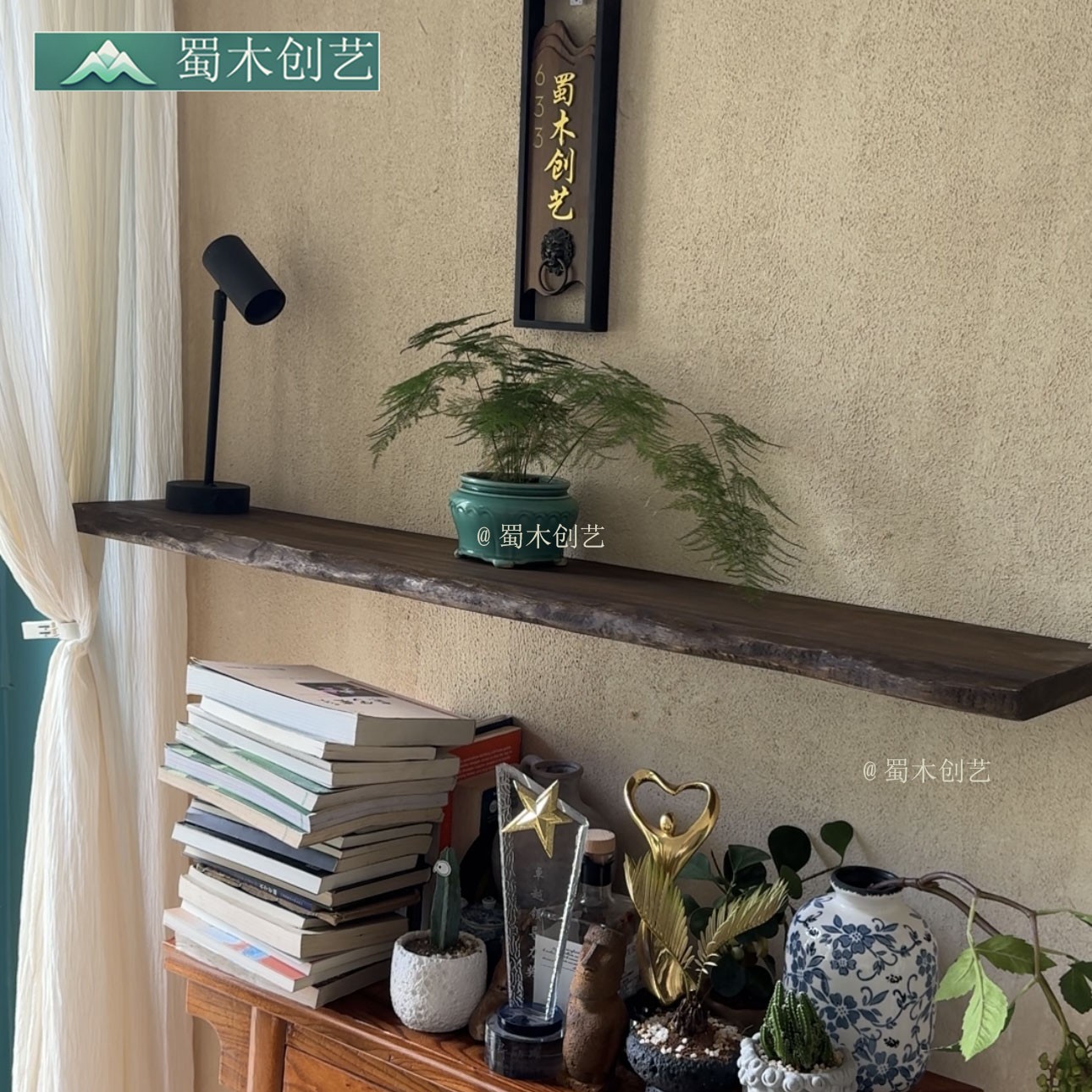 新型隔板厨房置物架壁挂一字板置物架衣物分层隔板书架分层隔板 - 图3