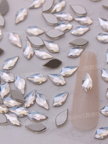 施钻水晶2205平底花瓣奥地利华子钻001MOL月光白美甲饰品DIY奥钻 - 图0