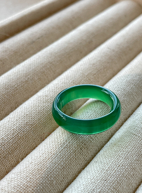 明星同款绿玉髓戒指指环