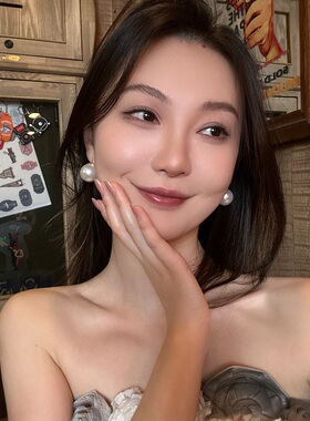 法式复古大珍珠耳环耳扣