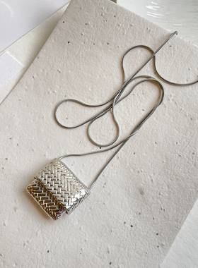 博主同款编织包包瓶子项链