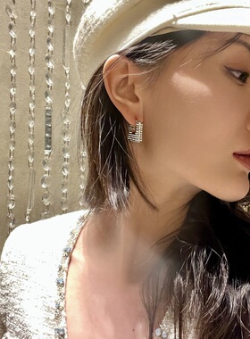 肯豆同款钻皓石包包耳环欧美