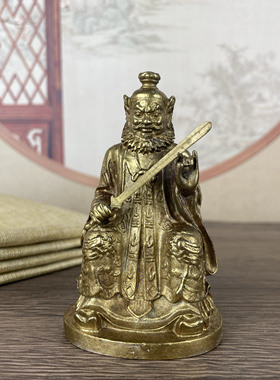 复古文玩杂项家居装饰张天师像摆件 古玩杂项老包浆工艺礼品