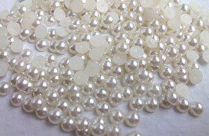 纯白色珍珠钻 手机美容 珍珠钻 美甲钻 半珠3MM500颗1元 粘钻贴钻 - 图0