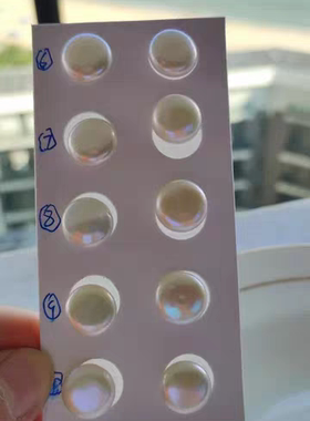 极光镜面纽扣白色扁正圆12mm+淡水珍珠耳钉纯银耳针时尚法式轻奢