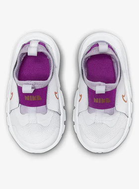 Nike/耐克白色霜紫色明亮紫色儿童休闲舒适耐磨运动鞋DJ6039-101