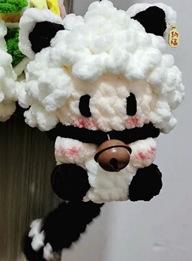 冰条线手工钩织灰太狼玩偶diy材料毛线编织钥匙扣挂件礼物喜猫猫
