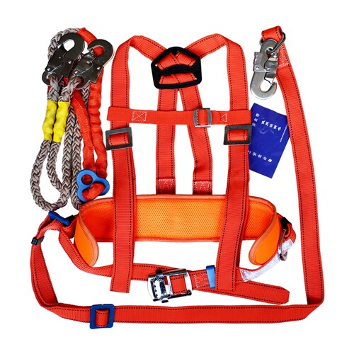 电工安全带全身五点式双背双保险加宽加厚腰带围杆配件高空安全绳 - 图2