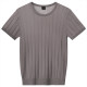 Summer men's knitted ice silk round neck short-sleeved T-shirt