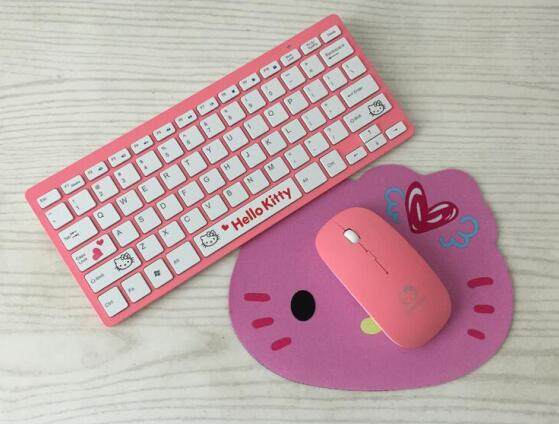 hellokitty凯蒂猫鼠标键盘小无线套装女生粉色可爱卡通无声静音KT,淘宝优惠券,粉丝福利购,淘宝优惠卷