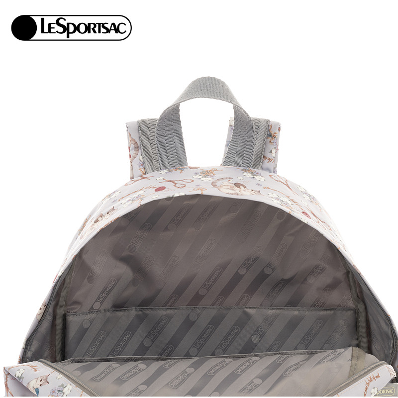 LeSportsac乐播诗新款TRENDY系列满印猫猫大容量通勤电脑双肩包,淘宝优惠券,粉丝福利购,淘宝优惠卷