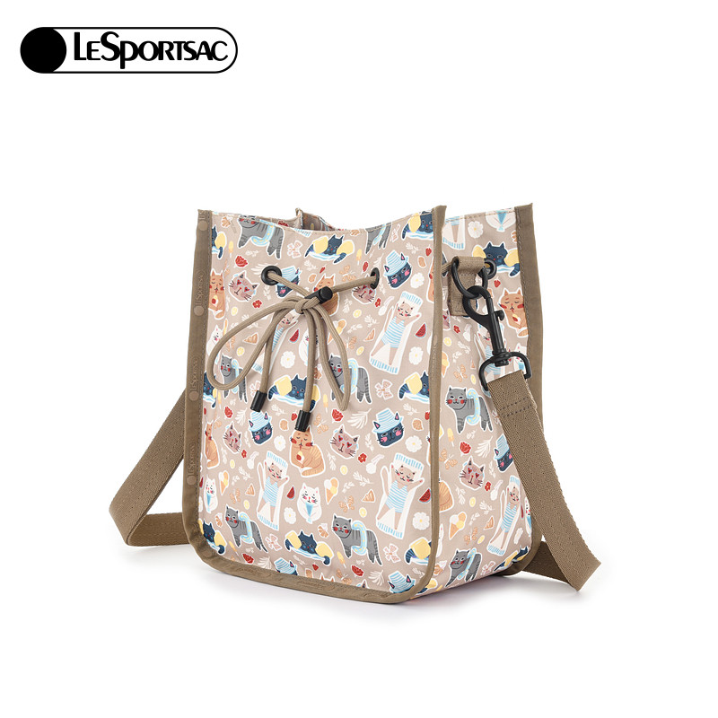 LeSportsac乐播诗新款TRENDY潮流小众印花抽绳斜挎包双肩包背包,淘宝优惠券,粉丝福利购,淘宝优惠卷