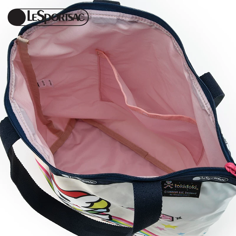 Сумка-торба со стильным принтом и лейбками Lesportsac Poems Tokidoki совместная, модная и практичная, пакет Tot 2432