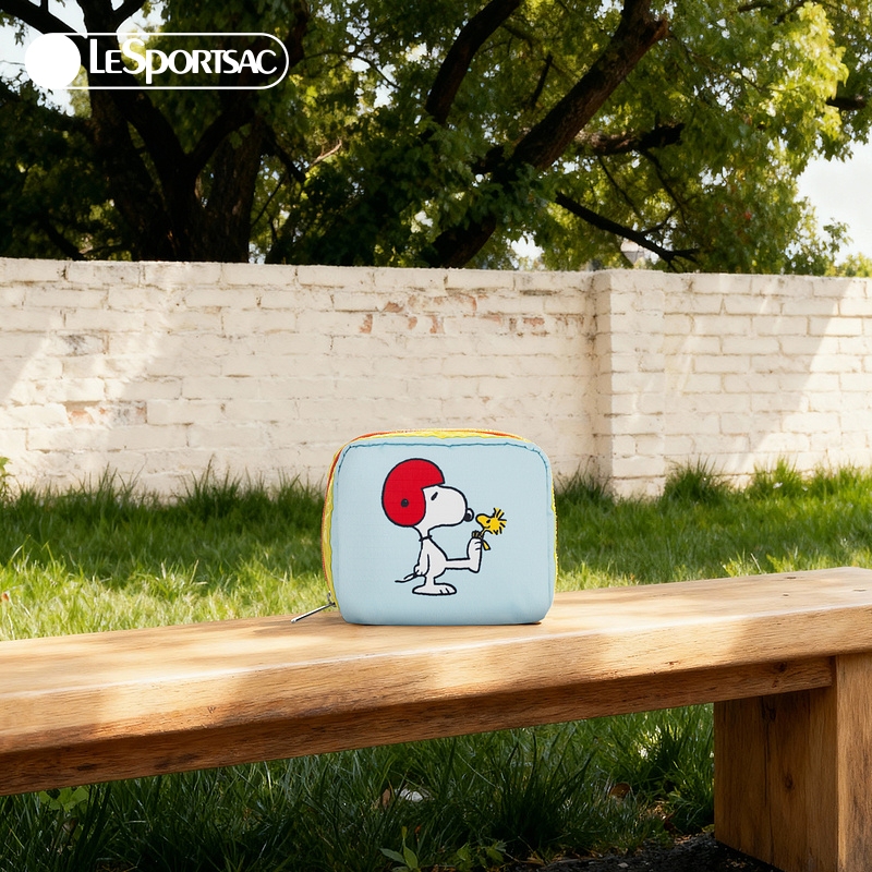 LeSportsac乐播诗新款花生漫画系列可爱史努比撞色卡包零钱手拿包 - 图3