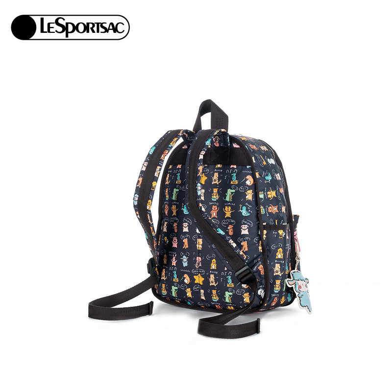 LeSportsac乐播诗新款小羊波德莱尔黑色卡通背包大容量双肩包女,淘宝优惠券,粉丝福利购,淘宝优惠卷