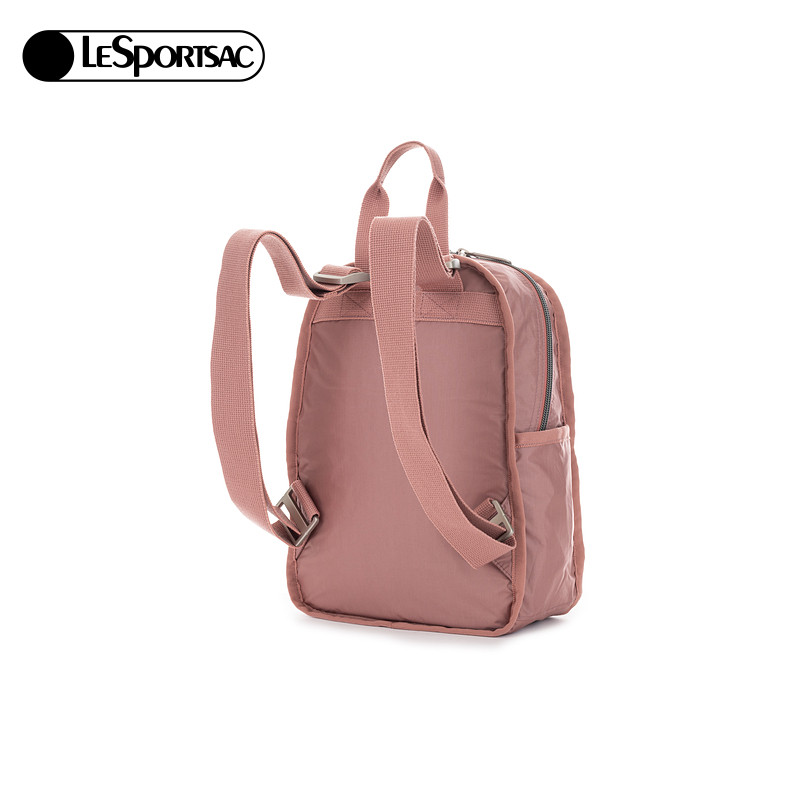 LeSportsac乐播诗新款ESSENTIAL系列暗粉色质感简约随身小双肩包,淘宝优惠券,粉丝福利购,淘宝优惠卷