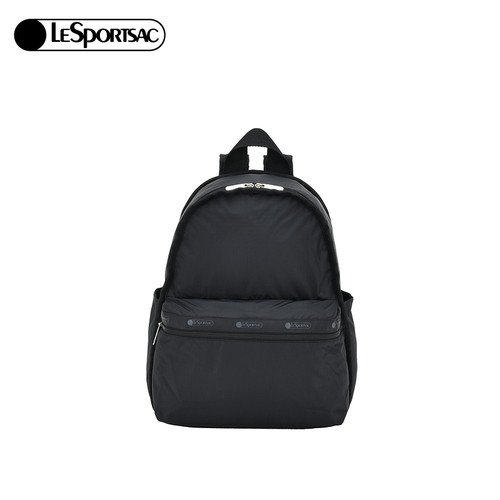 LeSportsac乐播诗黑色双肩包女大容量背包学生书包旅游通勤电脑包 - 图3