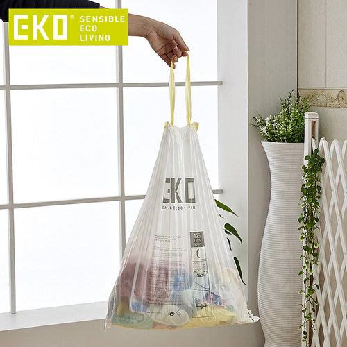 EKO垃圾袋家用手提式加厚抽绳收纳厨房客厅办公室商用大中小号 - 图3
