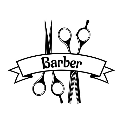 发廊美发沙龙理发店英文招牌贴画BarberShop玻璃门镂空装饰墙贴纸 - 图0