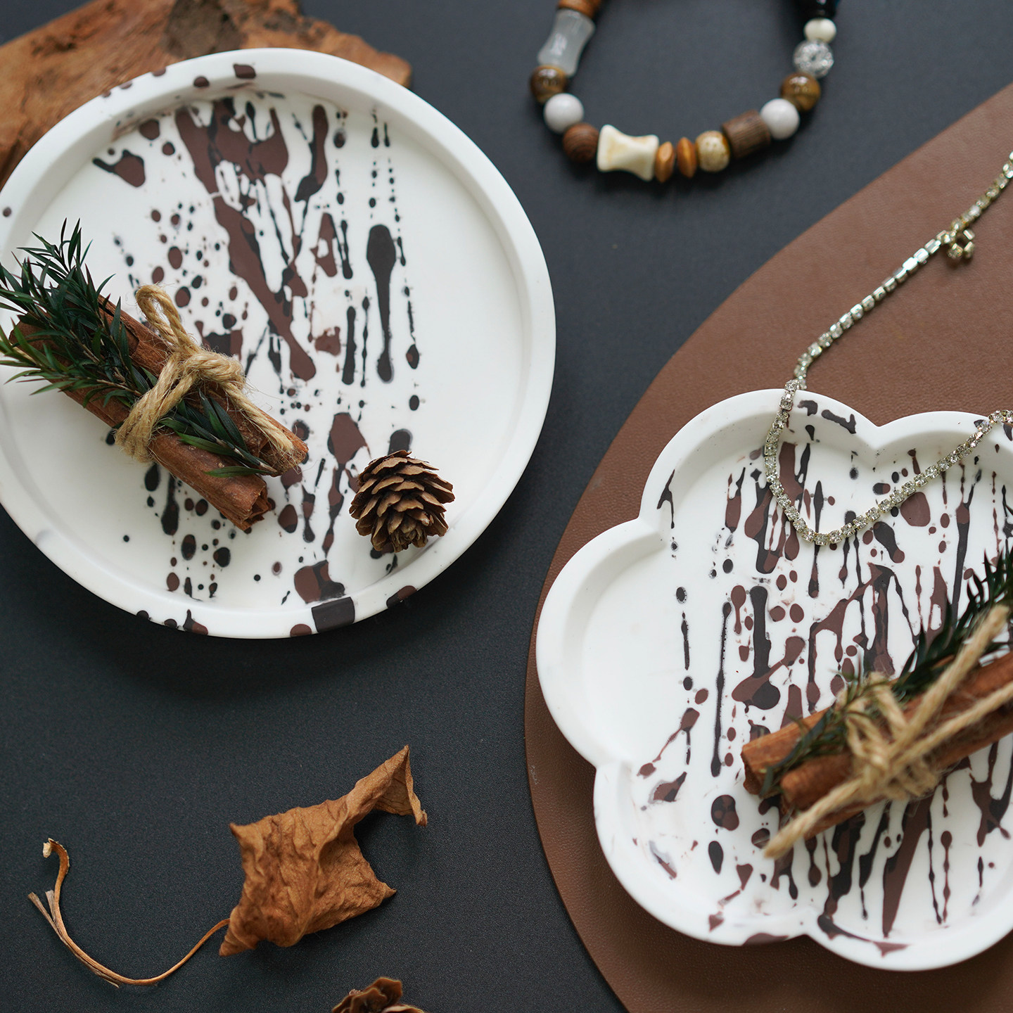 印章水磨石烛台托盘材料包 diy亲子团建手工香氛摆件模具赠送教程,淘宝优惠券,粉丝福利购,淘宝优惠卷