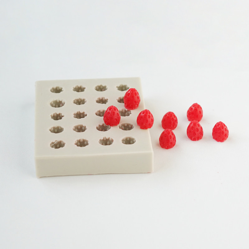 迷你小草莓硅胶模具diy手工香薰蜡烛材料 仿真水果蛋糕装饰模具,淘宝优惠券,粉丝福利购,淘宝优惠卷