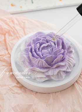 牡丹花硅胶模具蜡烛石膏手工皂