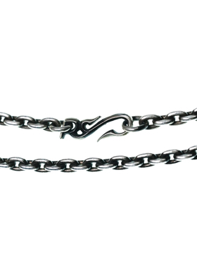 渡鸦原创RS字母钩纯银做旧太角链