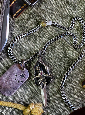 渡鸦原创凝真侧身链925银项链