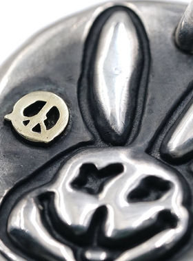 欲望车间情侣反战兔子手工银吊坠