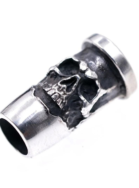 原创欲望车间银吊坠手工骷髅子弹