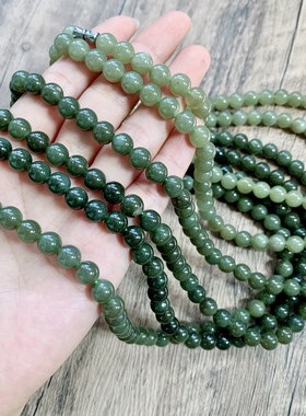 天然和田玉青玉黄口女款项链妈妈链 和田玉链子 有瑕疵介意慎拍