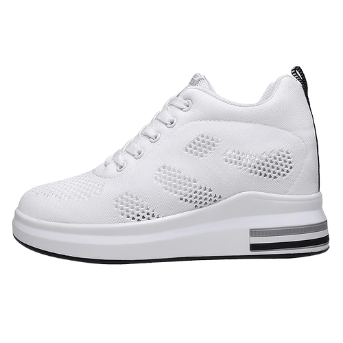 Демисезонные туфли, высокая спортивная обувь, флисовая белая обувь