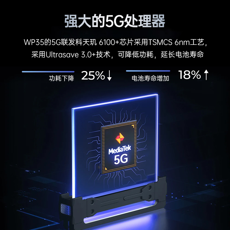 OUKI欧奇WP35户外骑手外卖快递防水5G三防智能手机11000毫安电池 - 图1