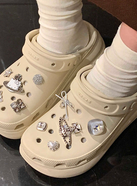 洞洞鞋配饰crocs鞋花卡骆驰钻石