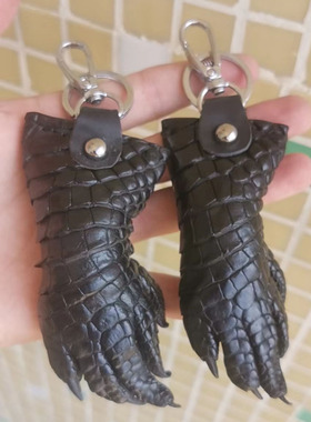 黑色鳄鱼爪钥匙扣车钥匙包包招抓财聚财五爪招财爪