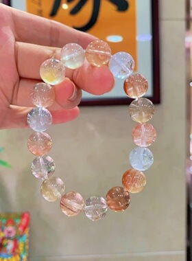 正品天然多宝水晶手串手链大颗粒新中式水晶手链送闺蜜礼物饰品