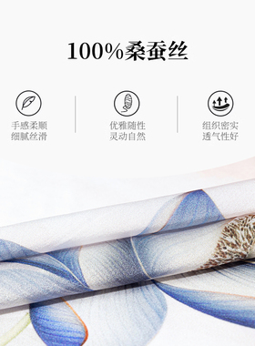 一米画纱真丝丝巾夏薄款2025春夏新款系脖方巾中国风披肩高档礼品