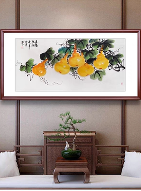 国画葫芦写意花鸟画纯手绘中式
