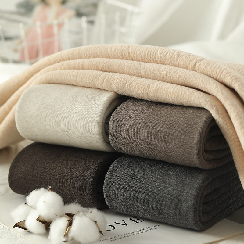 500克超厚螺旋纹冬外穿加绒棉裤 莜饰打底裤