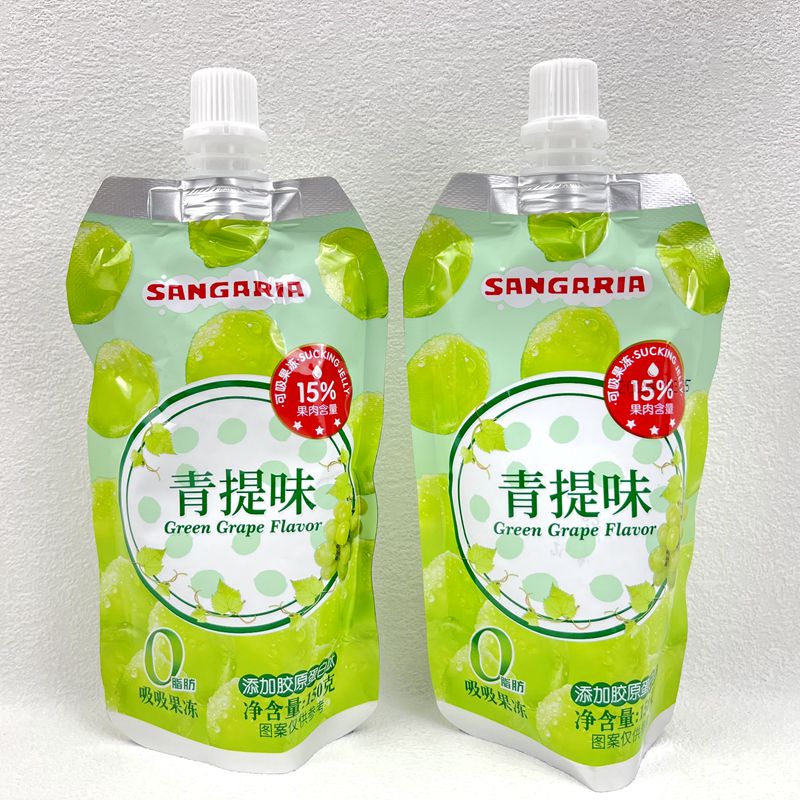 sangaria吸吸果汁果冻白桃青提味水果果粒0脂肪15%果肉儿童零食 - 图2