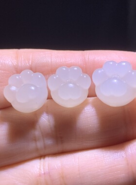 和田玉小猫爪碧玉藕粉糖玉猫爪多宝手链配珠手工diy配饰小提留